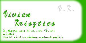 vivien krisztics business card